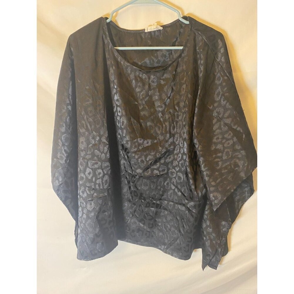 Women’s Goth Small Black Animal Print Retro Top Dark Fairy Mobwife Whimsygoth